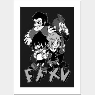 FFXV Toon! (B/W edition) Posters and Art